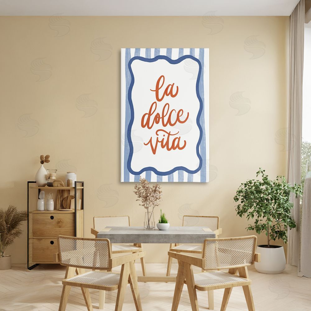 Amanda Houston Italian Kitchen Typography Stretched Canvas Wall Art in Room