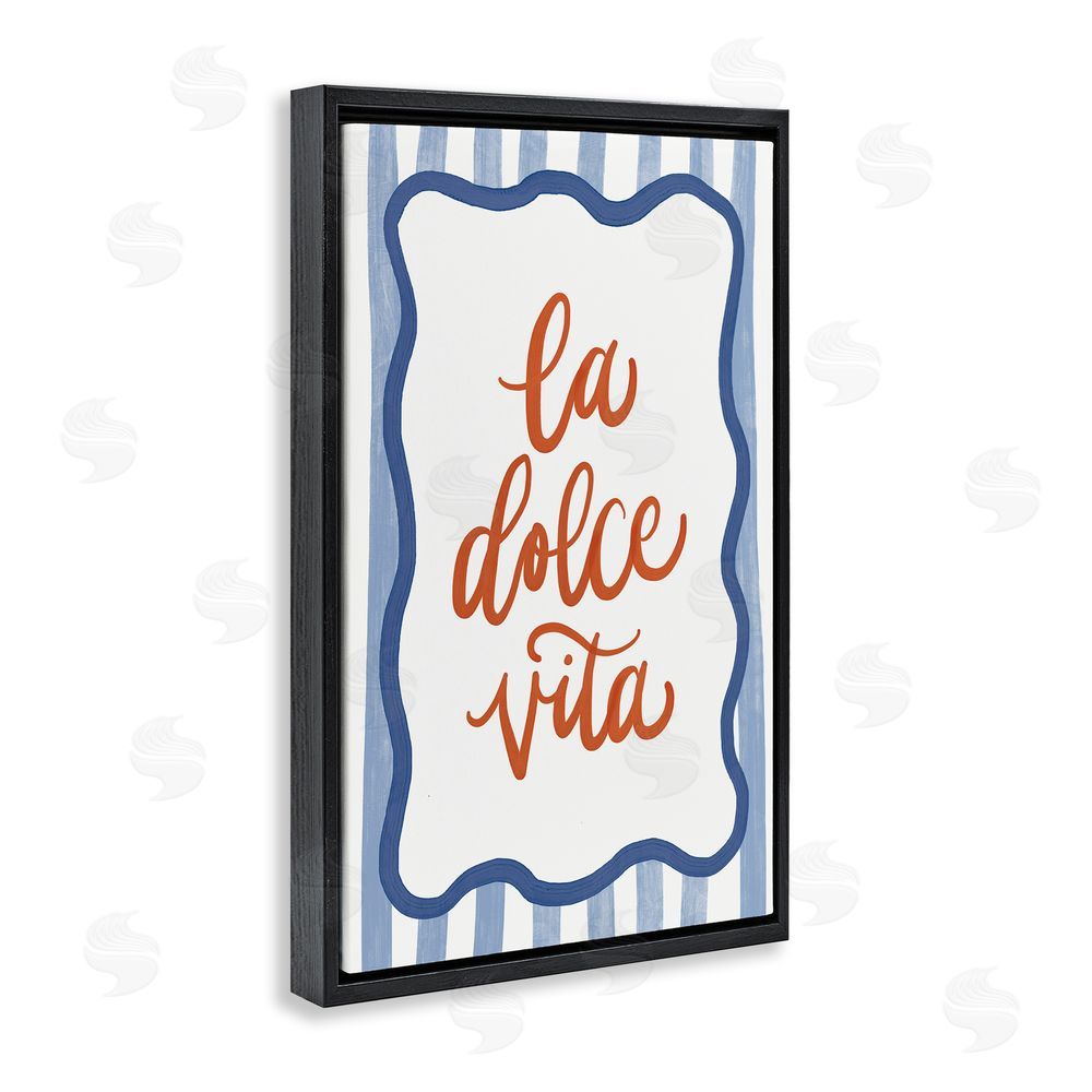 Amanda Houston Italian Kitchen Typography Black Floating Frame Canvas Wall Art