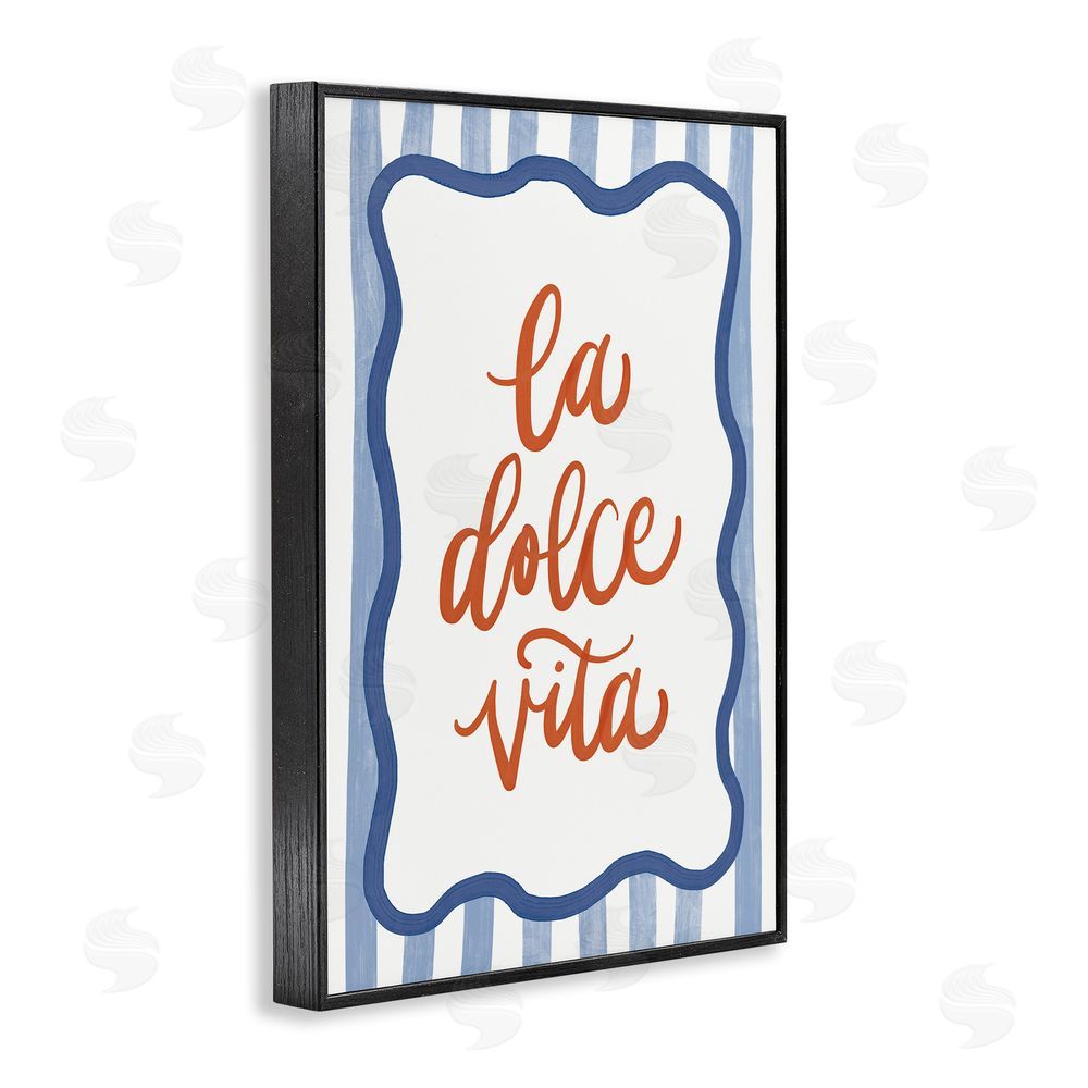 Amanda Houston Italian Kitchen Typography Blacked Framed Giclee Wall Art Print