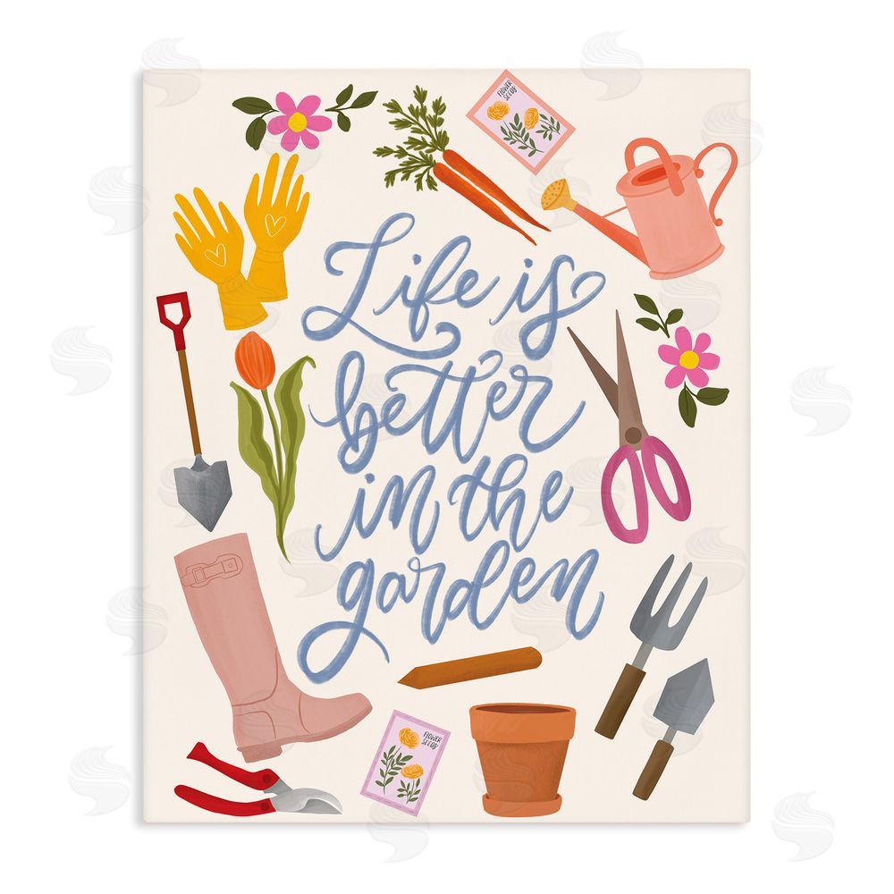 Isabela Schielke Life In The Garden Stretched Canvas Wall Art