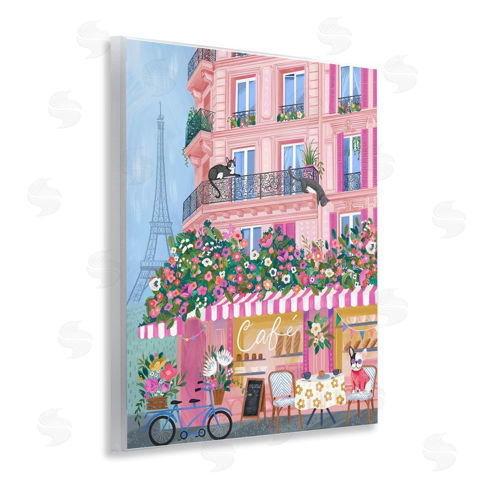 Arrolynn Weiderhold Cats on Cafe Balcony Wall Plaque Art Print