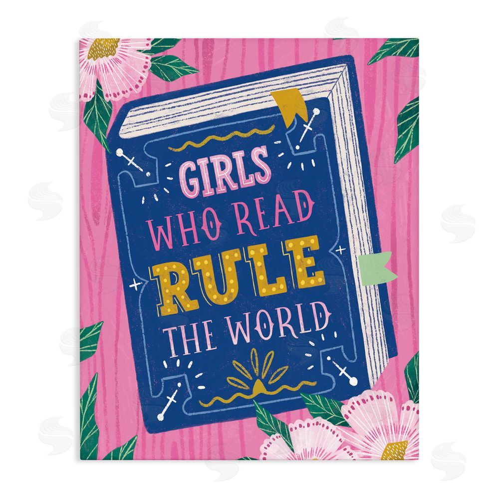 Vanessa Stoilova Girls Who Read Inspirational Stretched Canvas Wall Art