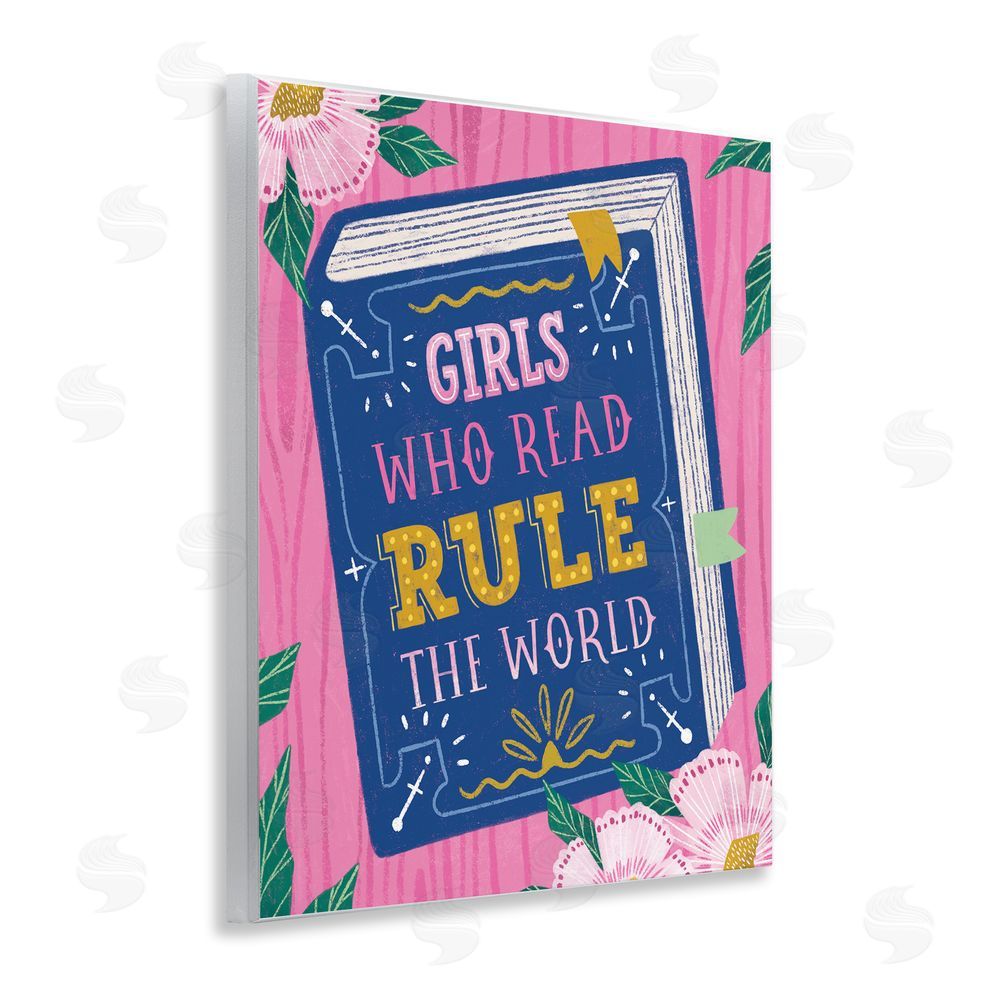 Vanessa Stoilova Girls Who Read Inspirational Wooden Wall Plaque Art Print