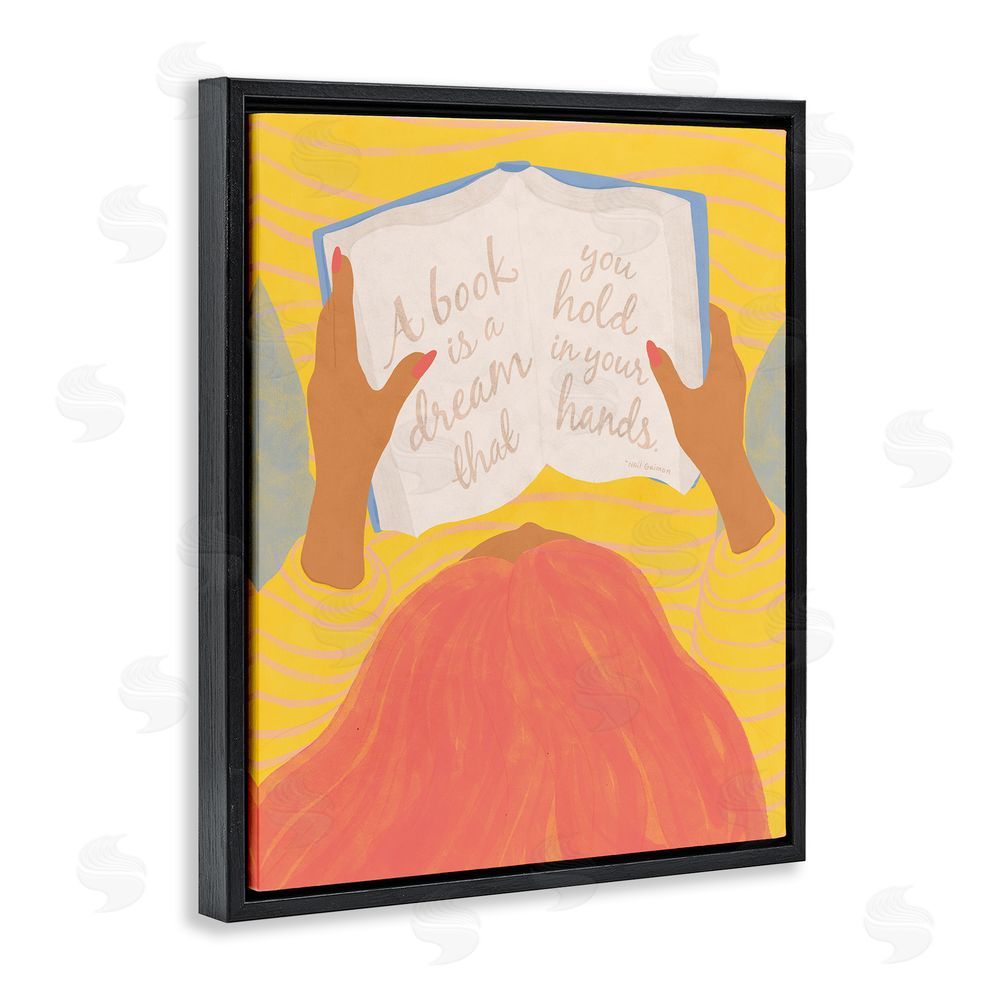 Kristina Hultkrantz A Book Is A Dream Black Floating Frame Canvas Wall Art Print