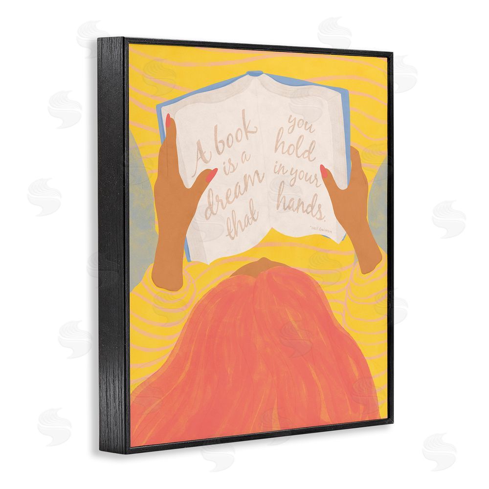 Kristina Hultkrantz A Book Is A Dream Black Framed Giclee Wall Art Print
