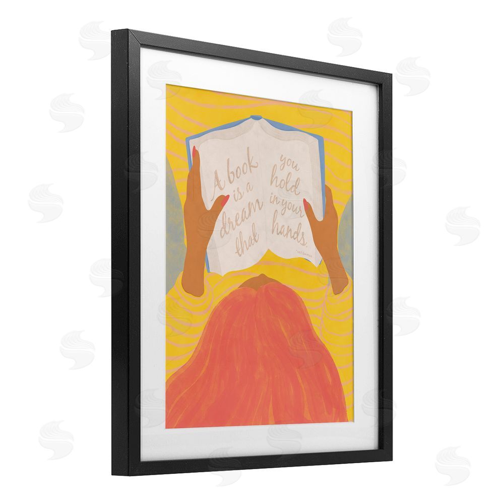 Kristina Hultkrantz A Book Is A Dream Black Framed Print Under Glass Wall Art
