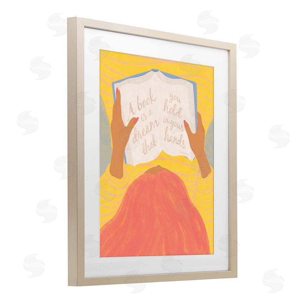 Kristina Hultkrantz A Book Is A Dream Birch Framed Print Under Glass Wall Art