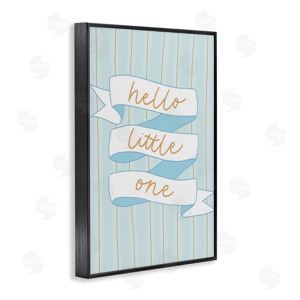 Amanda Houston Blue Hello Little One Black Framed Giclee Wall Art Print