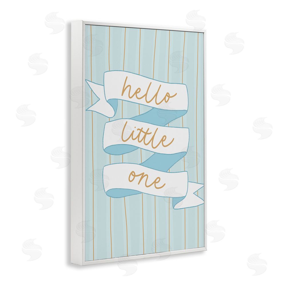 Amanda Houston Blue Hello Little One White Framed Giclee Wall Art Print