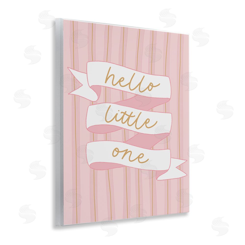 Amanda Houston Pink Hello Little One Wall Plaque Art Print