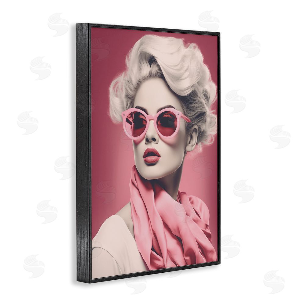 Andrea Haase Iconic Retro Chic Portrait Blacked Framed Giclee Wall Art Print