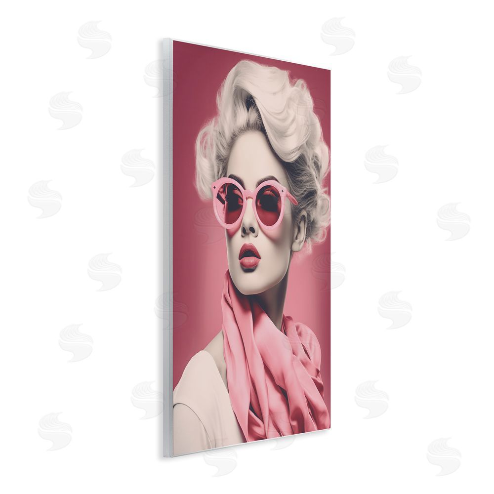 Andrea Haase Iconic Retro Chic Portrait Wooden Wall Plaque Art Print