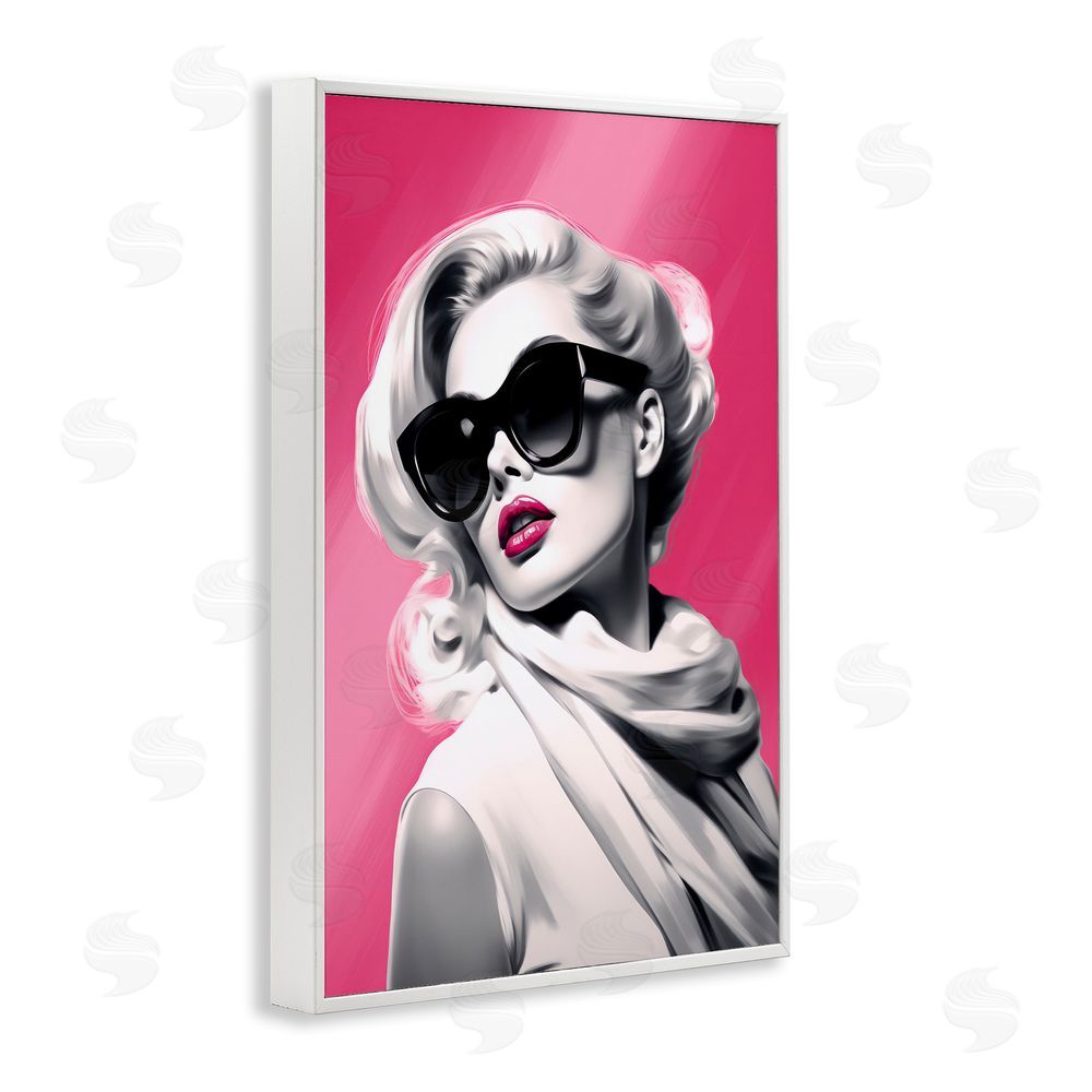 Andrea Haase Vintage Retro Chic Portrait White Framed Giclee Wall Art Print