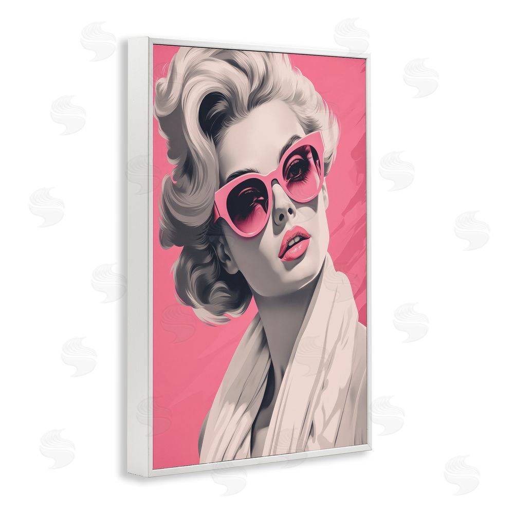 Andrea Haase Retro Chic Glamour White Framed Giclee Wall Art Print