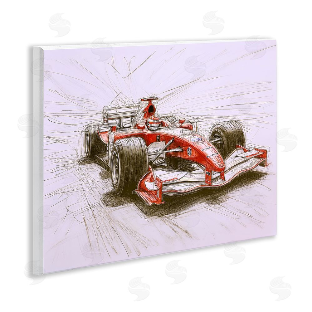 Steve Hunziker Sketched Race Car Concept Wall Plaque Art Print