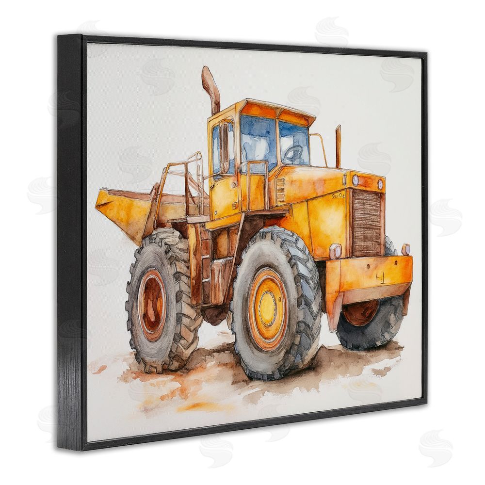 Steve Hunziker Construction Truck Whimsicality Black Framed Giclee Wall Art Print