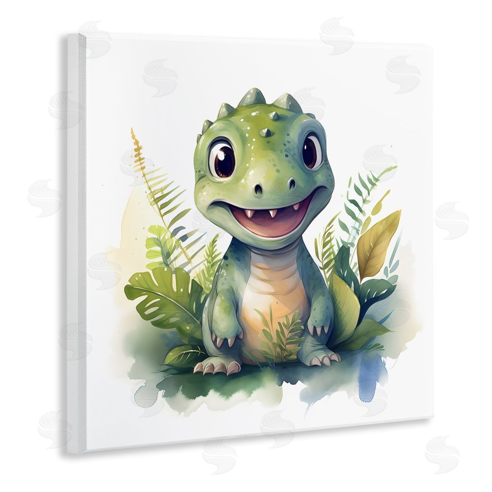 Steve Hunziker Crafty Dino & Foliage Wall Plaque Art Print