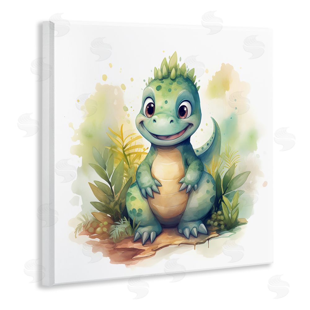 Steve Hunziker Crafty Smiling Dinosaur Wall Plaque Art Print