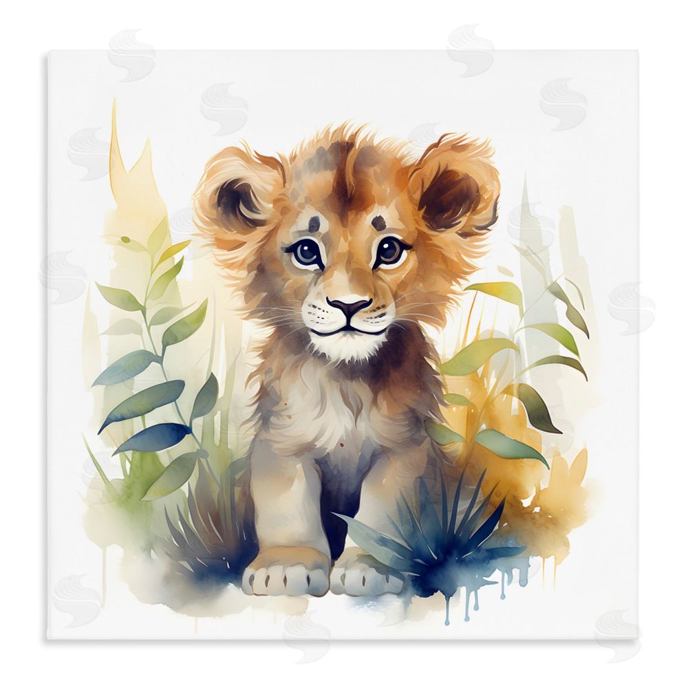 Steve Hunziker Crafty Critters Lion Stretched Canvas Wall Art Print