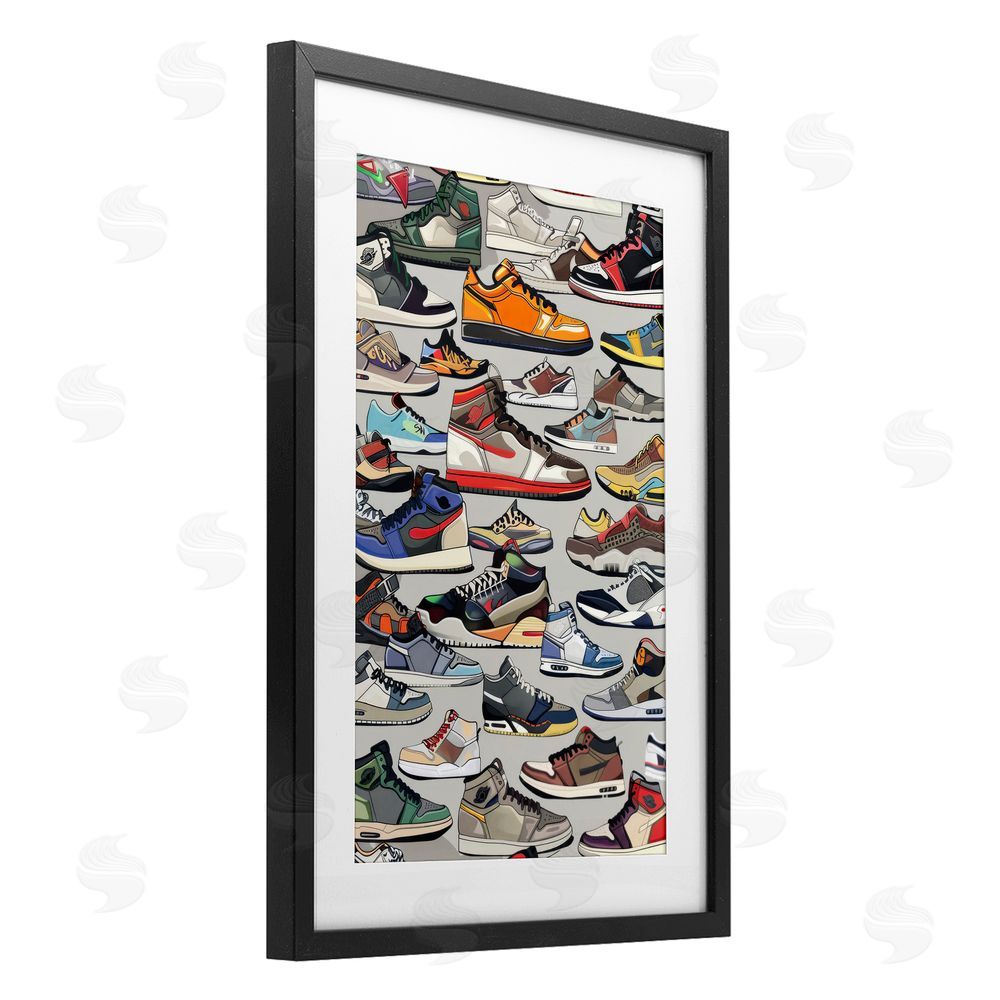Ray Powers Shoe Time Urban Styles Black Framed Print Under Glass Wall Art