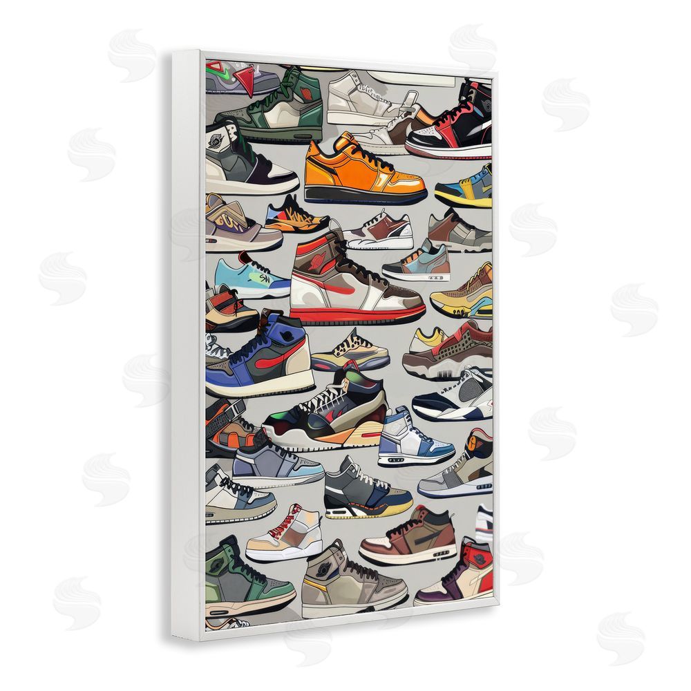Ray Powers Shoe Time Urban Styles White Framed Giclee Wall Art Print