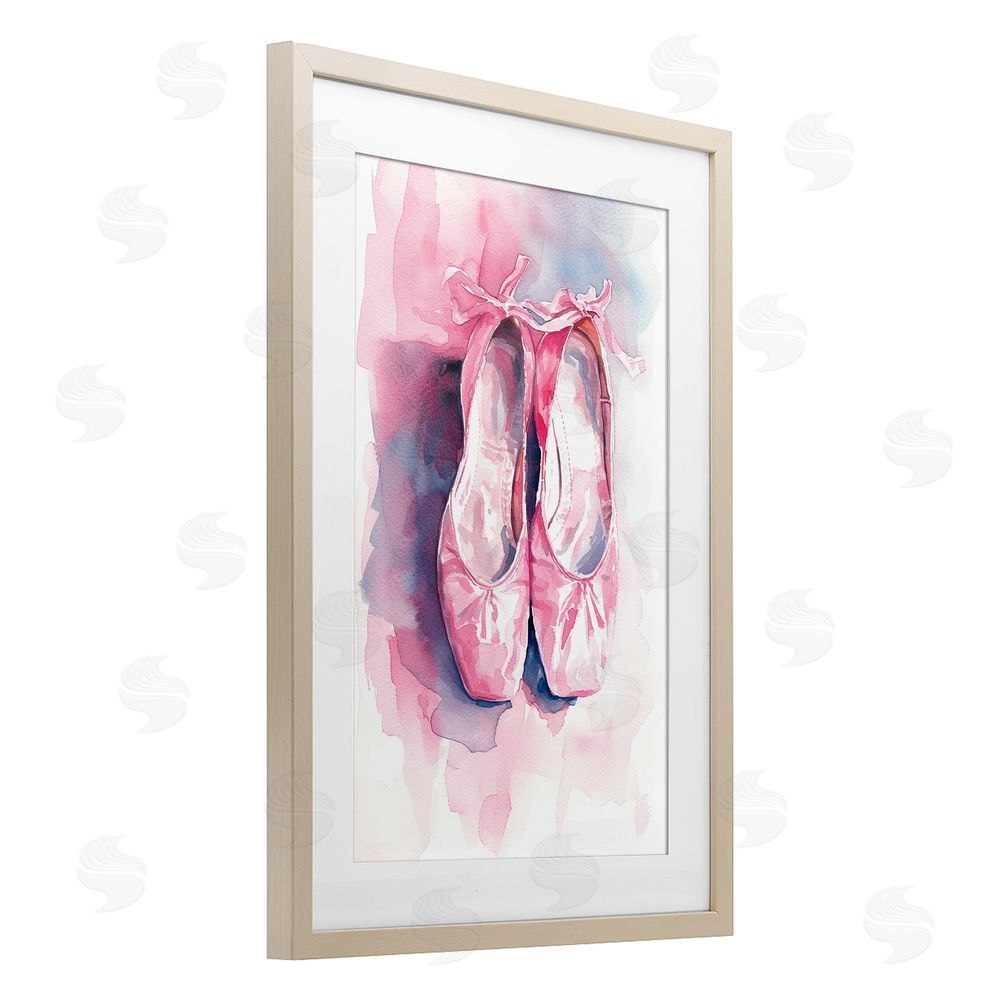 Ray Powers Blush Ballet Slippers Birch Framed Print Under Glass Wall Art