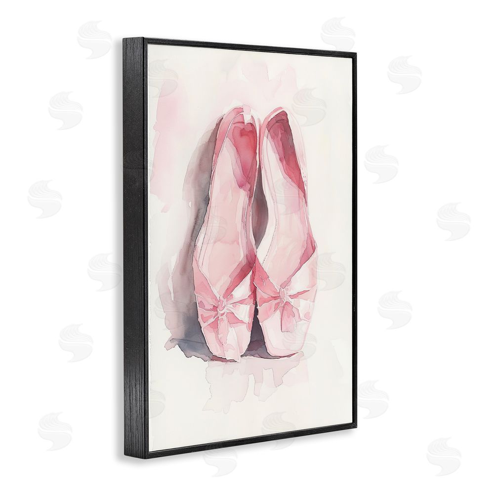 Ray Powers Soft Blush Ballet Slippers Black Framed Giclee Wall Art Print