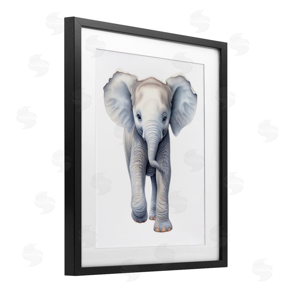 Ray Powers Big Budding Pachyderm Black Framed Print Under Glass Wall Art