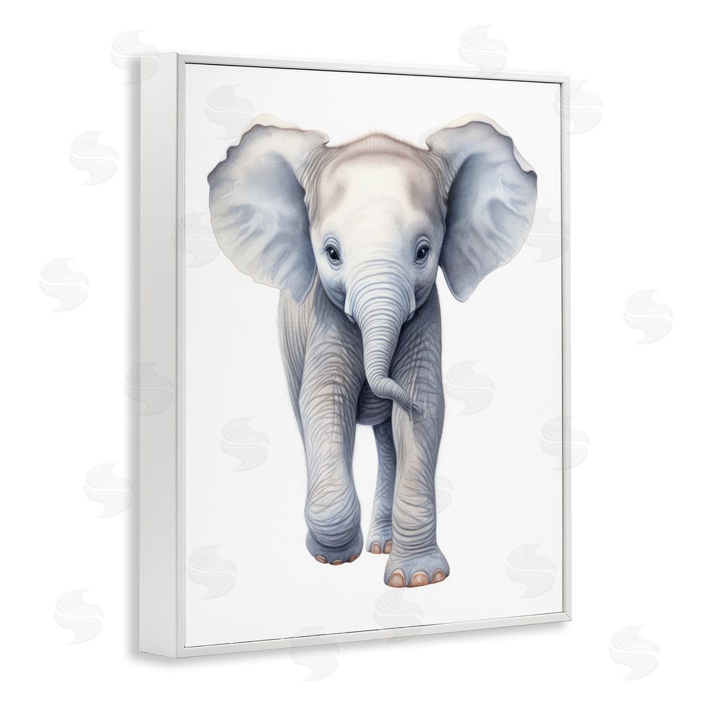 Ray Powers Big Budding Pachyderm White Framed Giclee Wall Art Print