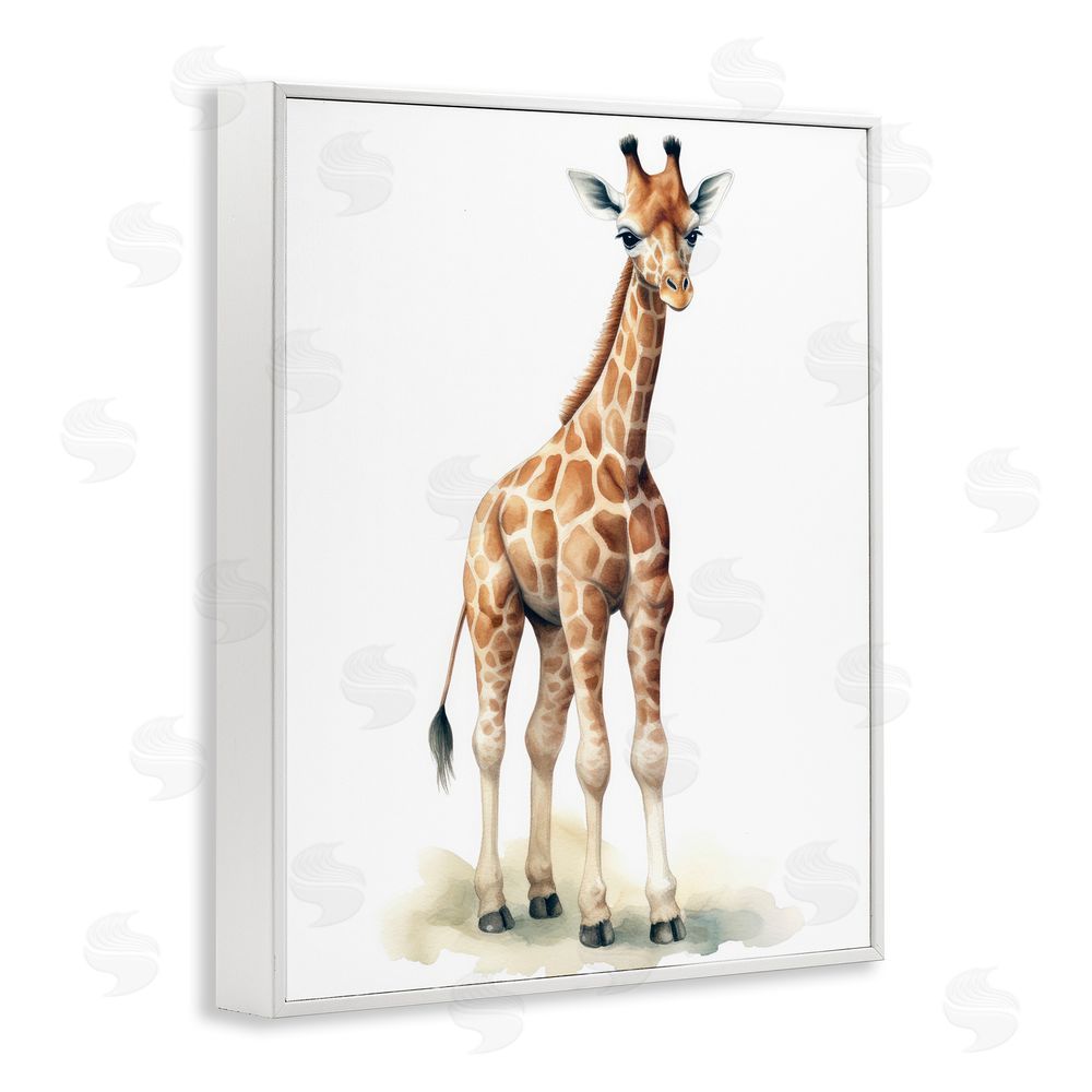 Ray Powers Eloise Long Legs Giraffe White Framed Giclee Wall Art Print