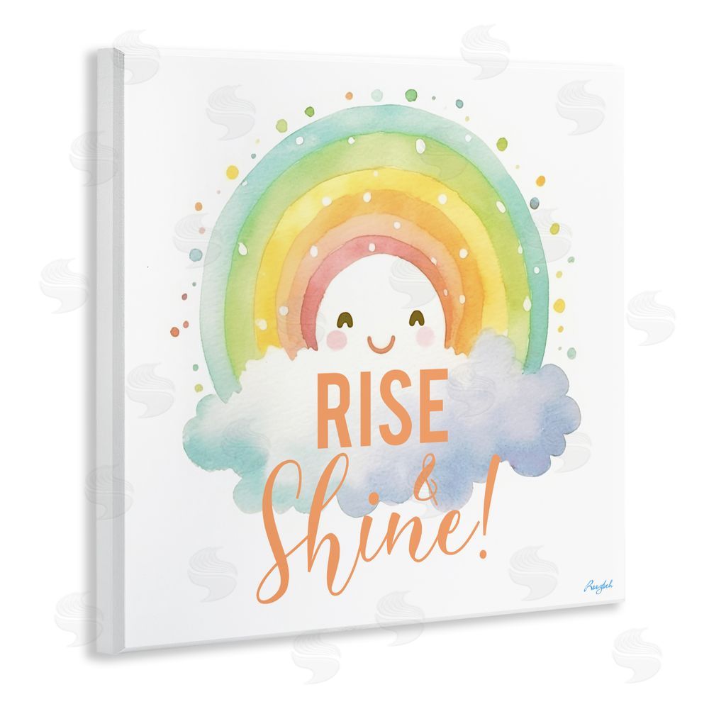 Roozbeh Rise Shine Happy Rainbow Wall Plaque Art Print