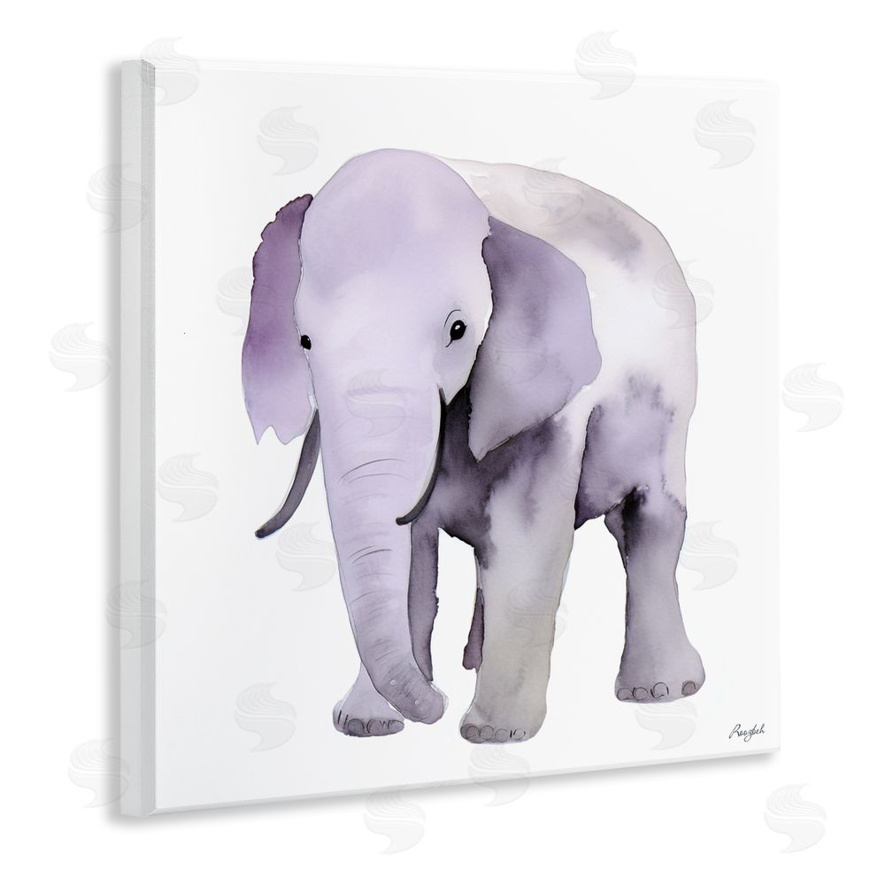 Roozbeh Kid's Minimal Elephant Wooden Wall Plaque Art Print
