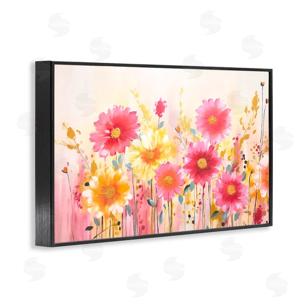 Andrea Haase Blush Blooming Whimsy Black Framed Giclee Wall Art Print