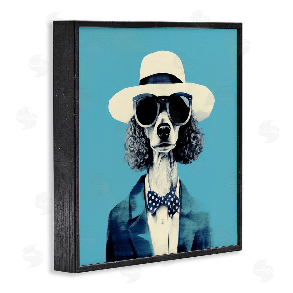 Ray Powers Canine Cool Retro Outfit Black Framed Giclee Wall Art Print