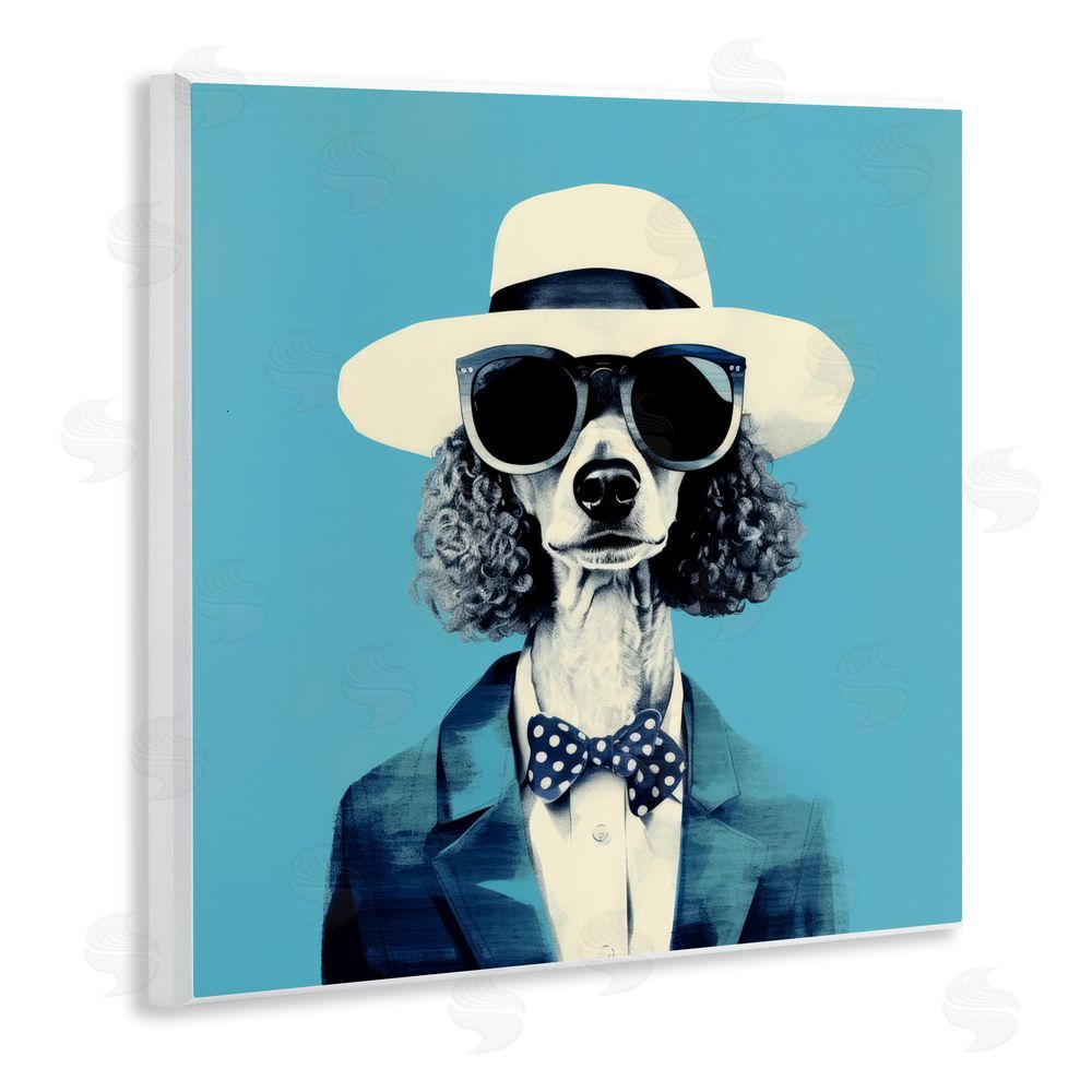 Ray Powers Canine Cool Retro Outfit Wall Plaque Art Print
