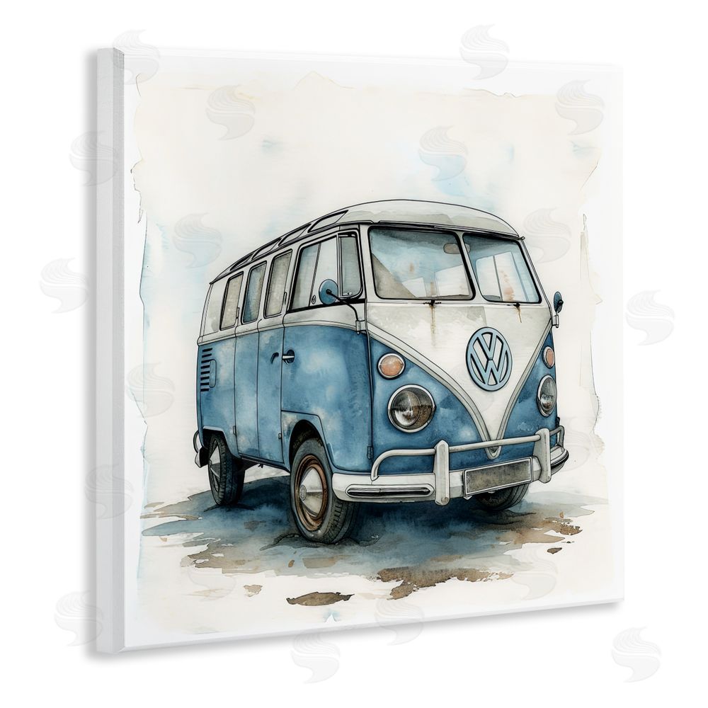 Ray Powers Sky Blue Surf Van Wall Plaque Art Print