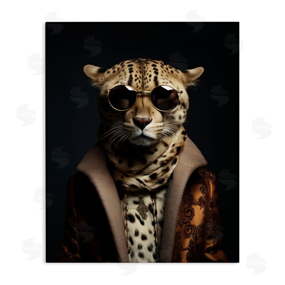 Andrea Haase Luxury Cat Couture Stretched Canvas Wall Art