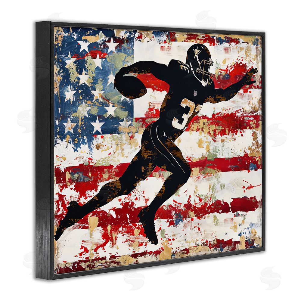 Ray Powers Gridiron Glory Player Blacked Framed Giclee Wall Art Print