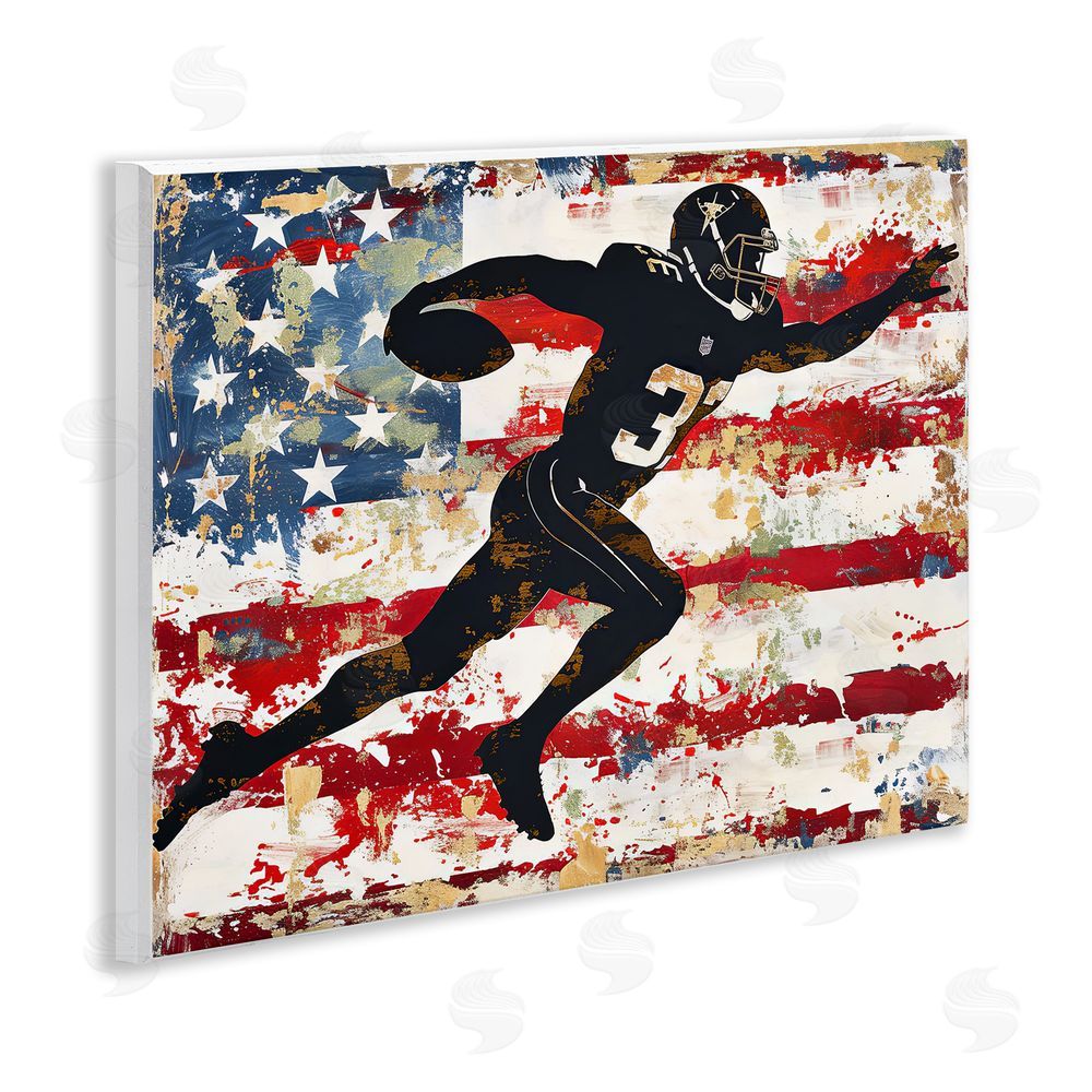 Ray Powers Gridiron Glory Player Wooden Wall Plaque Art Print