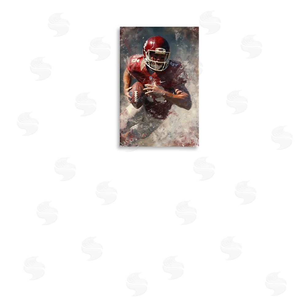 Ray Powers Eye On The End Zone Stretched Canvas Wall Art in Room