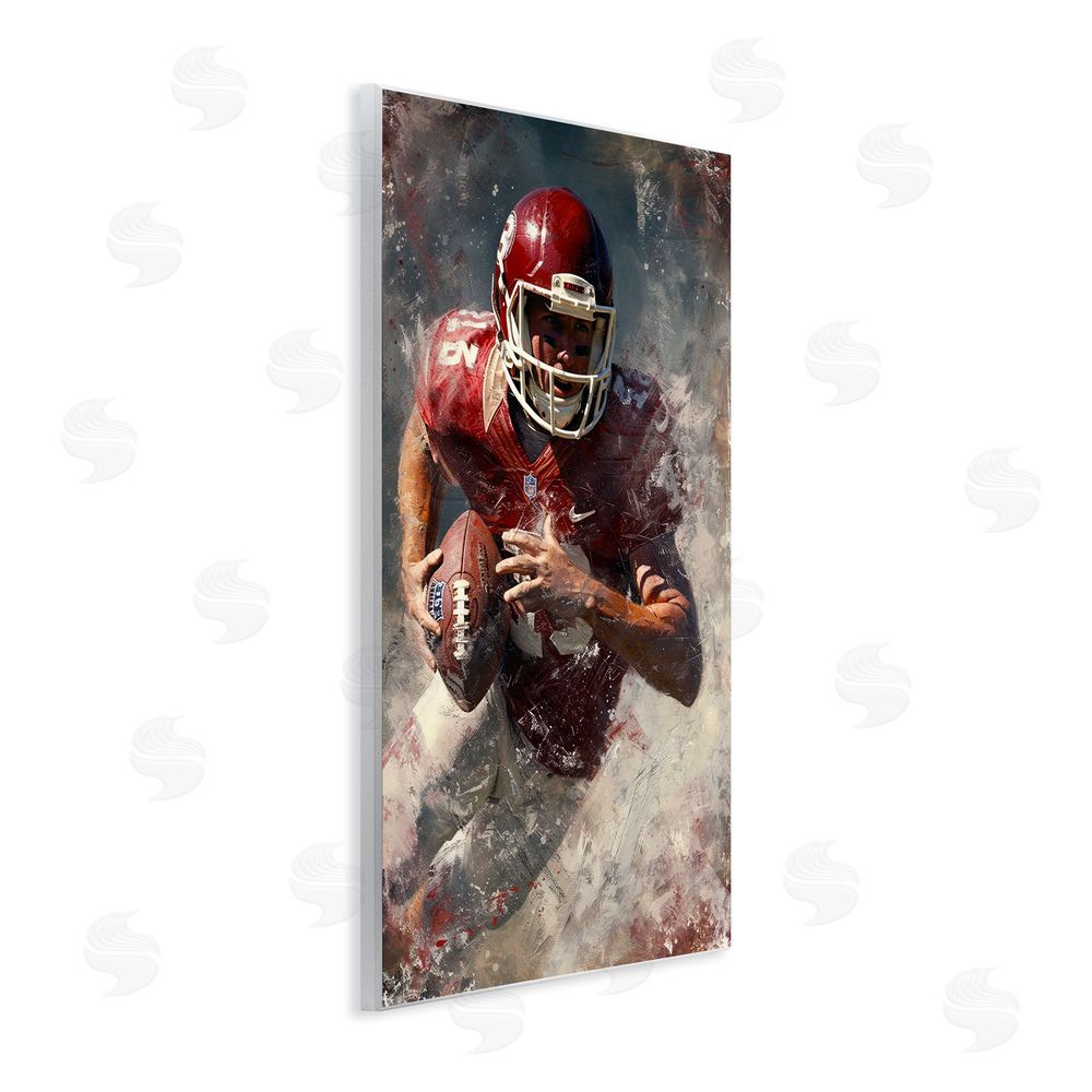 Ray Powers Eye On The End Zone Wooden Wall Plaque Art Print