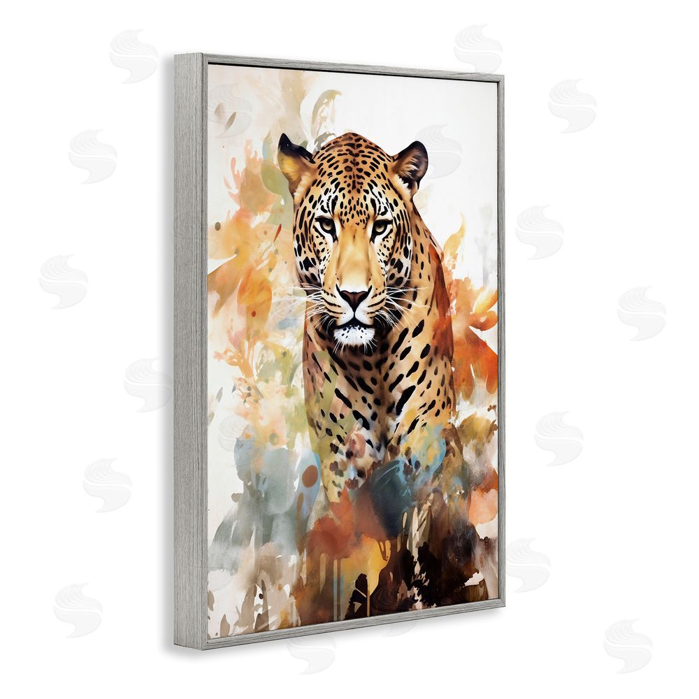Ray Powers Wild Cheetah Grace Gray Framed Giclee Wall Art Print