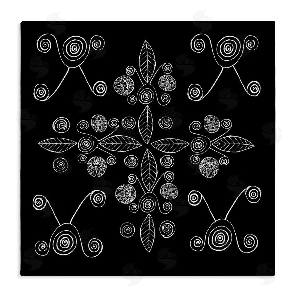 El Perkin Geometrics & Leaf Fractals Stretched Canvas Wall Art