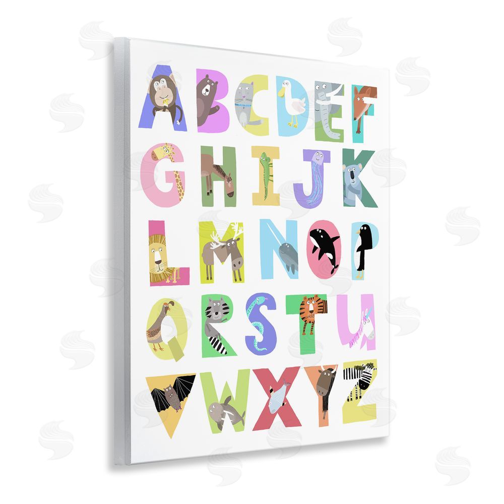 Carla Daly Alphabet Shapes with Animals Wall Plaque Art Print