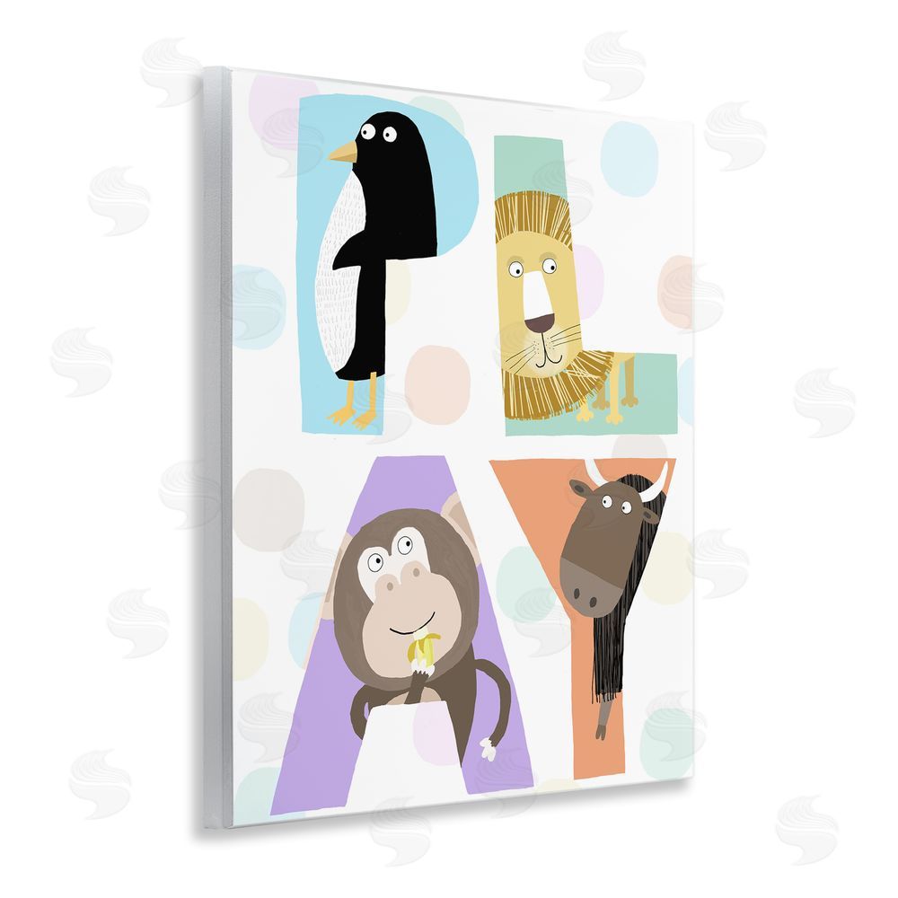 Carla Daly Play Letters with Animals Wall Plaque Art Print