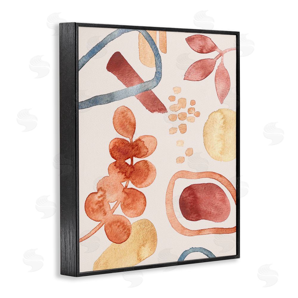 Camila Juncos Earthy Soft Nature Shapes Black Framed Giclee Art Print