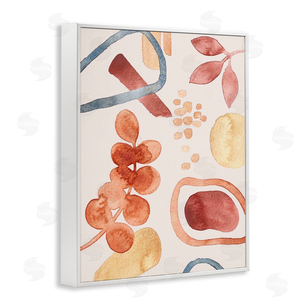 Camila Juncos Earthy Soft Nature Shapes White Frame Giclee Art Print