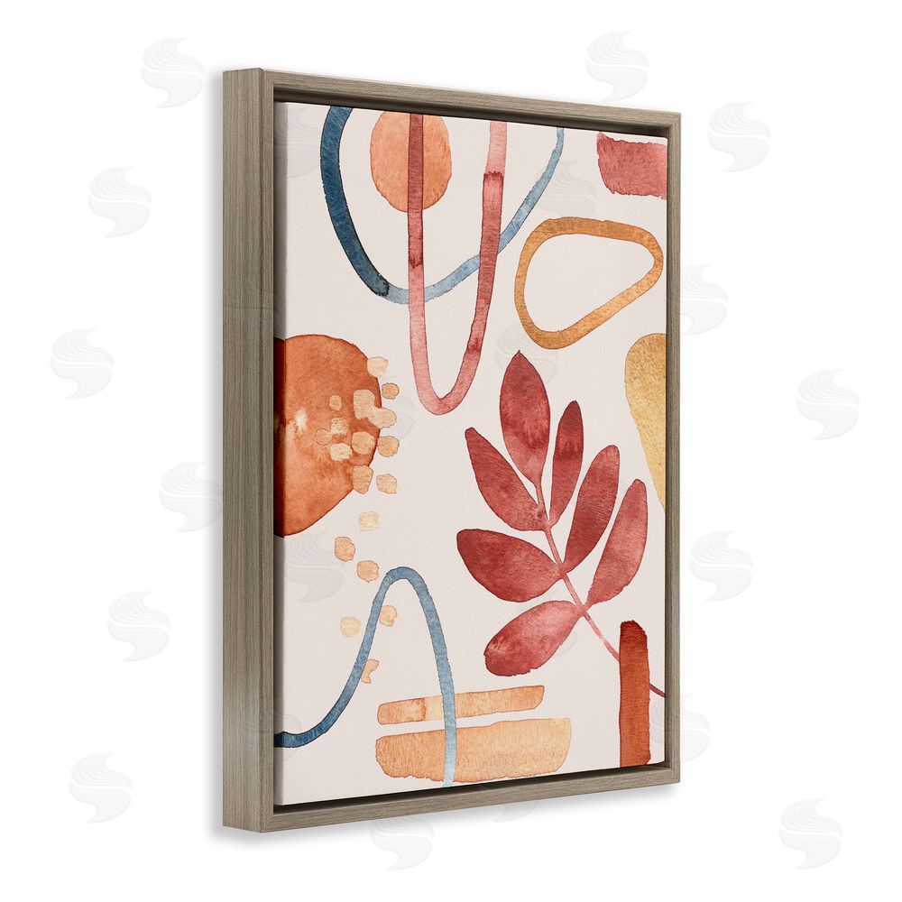 Camila Juncos Earthy Organic Nature & Shapes Brown Floating Frame Canvas Art Print