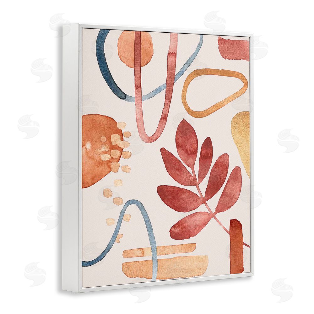 Camila Juncos Earthy Organic Nature & Shapes White Frame Giclee Art Print