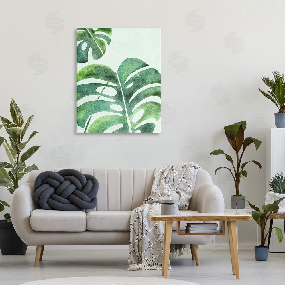 Camila Juncos Monstera Leaf Tropics Printed Wall Art in Room